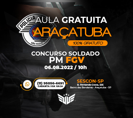 Banner aula gratuita Araçatuba