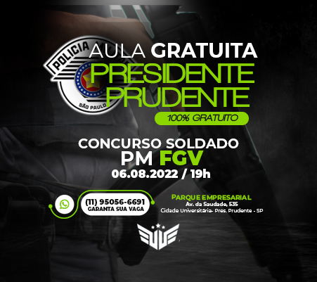Banner aula gratuita presidente prudente