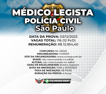 médico legista da polícia civil de são paulo