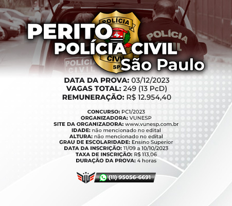 perito criminal da polícia civil de são paulo