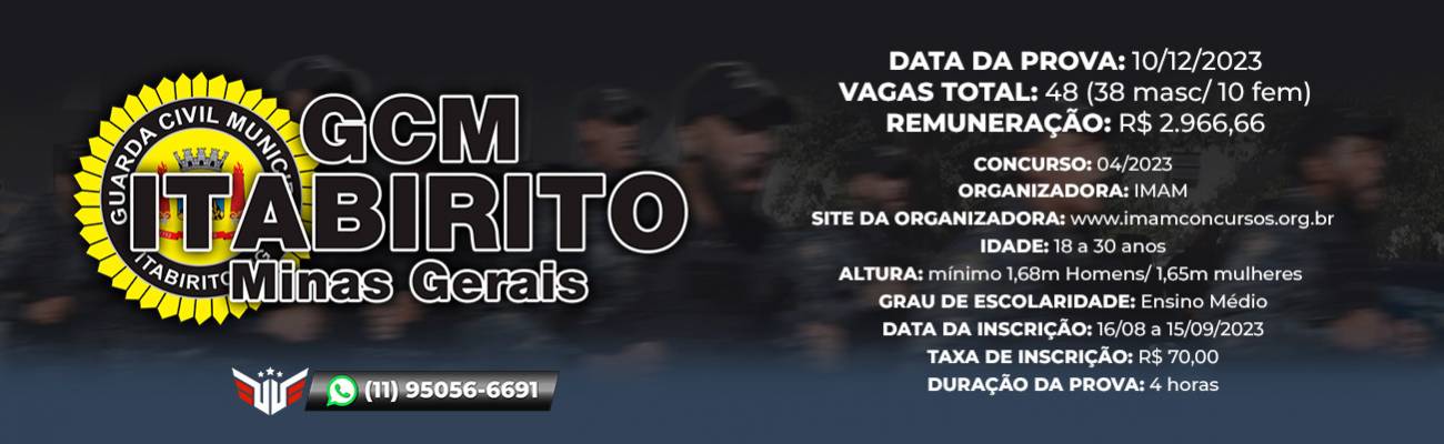 GCM Itabirito Minas Gerais