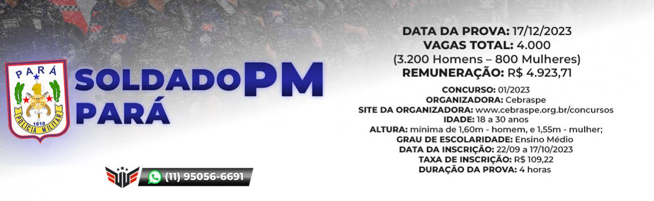 Concurso para Soldado PM - PA
