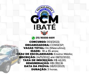 concurso Ibaté SP