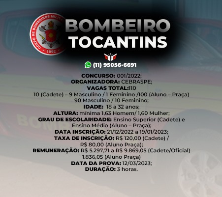 Concurso Bombeiros de Tocantins