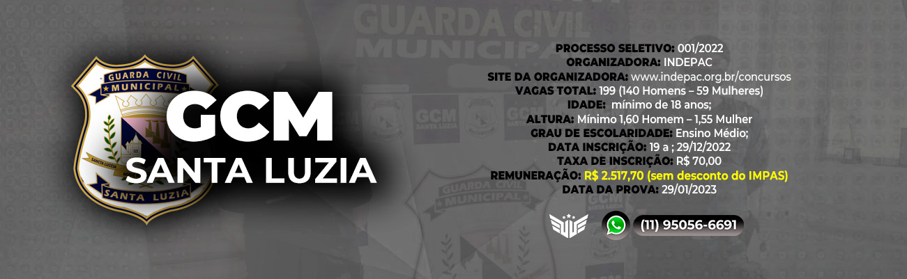 Como funciona o concurso para Guarda Municipal de Santa Luzia MG