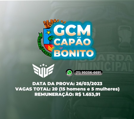 Concurso Guarda Municipal Capão Bonito