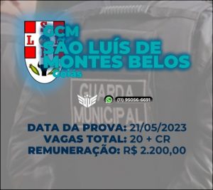 Concurso gcm são luís de montes belos