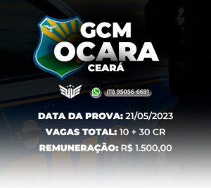 Concurso Guarda Municipal Ocara CE