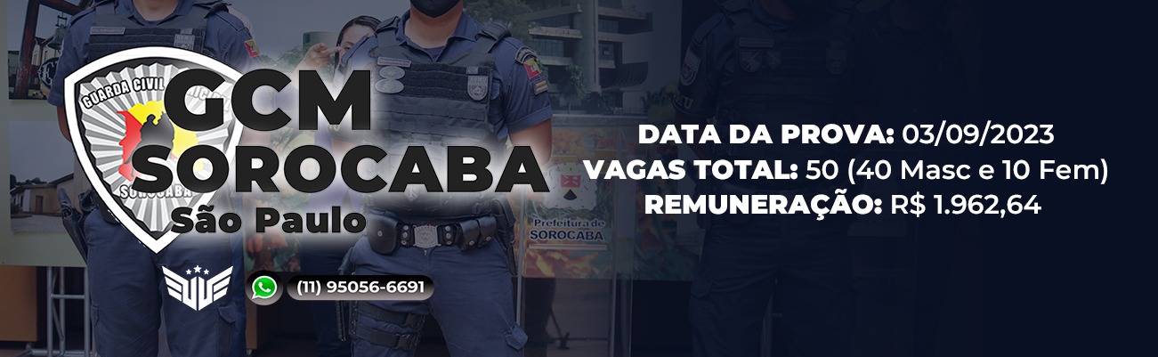 Como funciona o concurso para GCM de Sorocaba SP