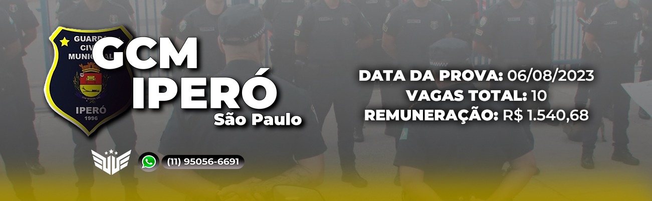 COMO FUNCIONA O CONCURSO PARA GCM DE IPERÓ SP