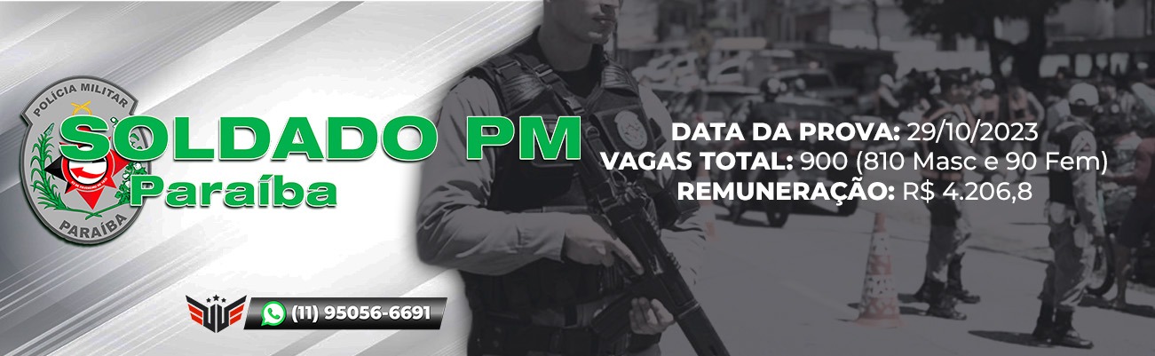 COMO FUNCIONA O CONCURSO PARA SOLDADO PM DA PB