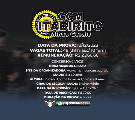 GCM Itabirito Minas Gerais