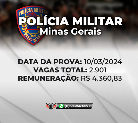 Concurso para Soldado PM MG