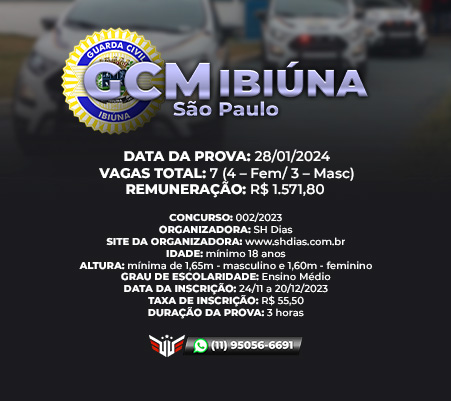 Como funciona o concurso para GCM de Ibiúna em São Paulo