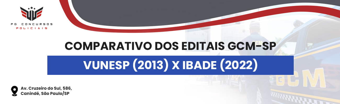 Comparativo Completo GCM-SP: VUNESP 2013 x IBADE 2022 — O que Mudou no Concurso da Guarda Civil Metropolitana